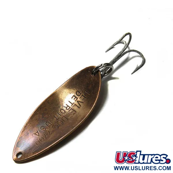 Eppinger Dardevle Devle Dog Blinker, Gelb/Grün/Orange, 14g, Waben, #0260