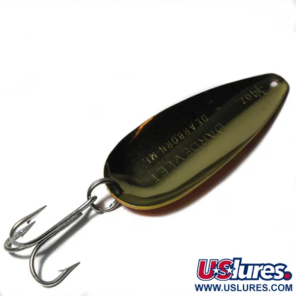 Eppinger Dardevle Dardevlet Blinker, Gelb/Rot, 21g, Messing, #0275