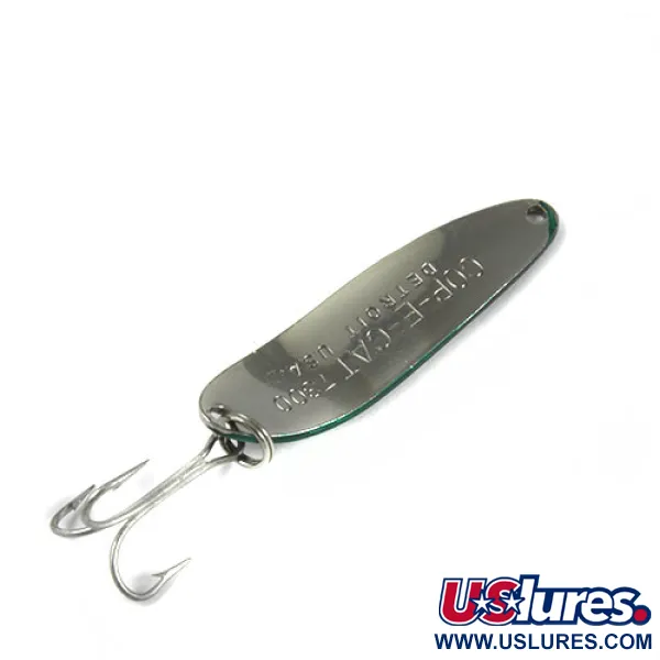 Dardevle Cop-E-Cat 7300 Blinker, Nickel / Grün, 10g, Vintage, #0424