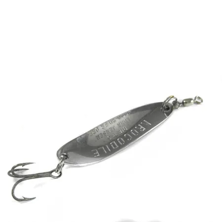 Luhr Jensen Krocodile Die #3 Blinker, Nickel/Grün, 10g, Weitwurf, #0426