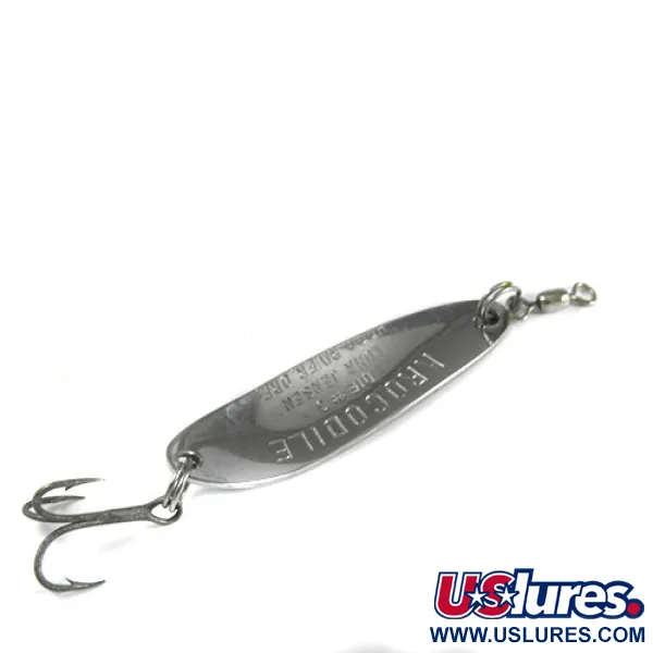 Luhr Jensen Krocodile Die #3 Blinker, Nickel/Grün, 10g, Weitwurf, #0426