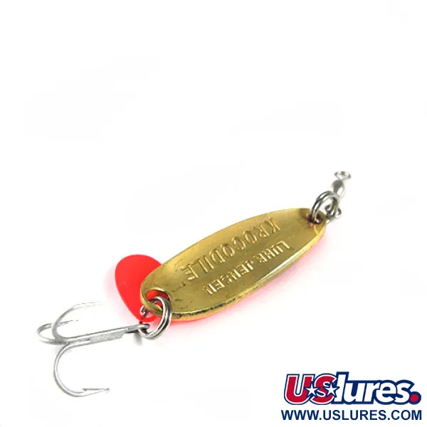 Luhr Jensen Krocodile Blinker, Orange/Messing/Hologramm, 9g, #0508