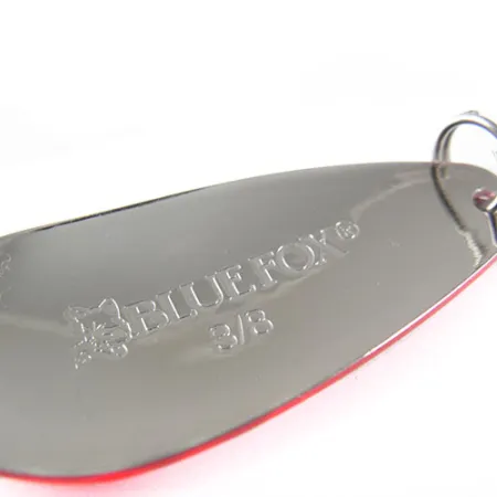 Blue Fox Strobe Tear Drop Spoon Blinker, Rot / Weiß, 11g, USA, #0540