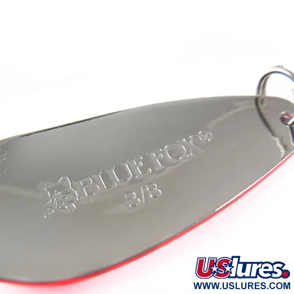 Blue Fox Strobe Tear Drop Spoon Blinker, Rot / Weiß, 11g, USA, #0540
