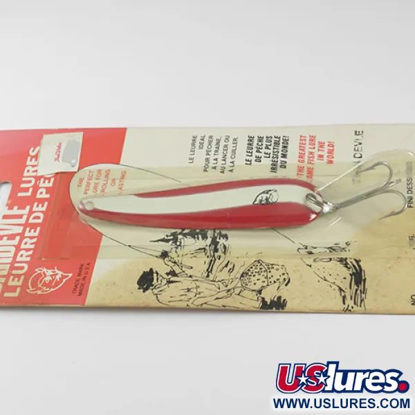 Eppinger Dardevle ThinDevle Blinker, Rot / Weiß, 11g, Klassiker, #0541