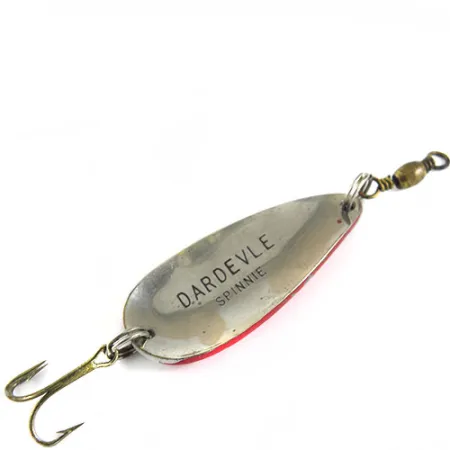 Dardevle Spinnie Blinker, Rot / Weiß, 6g, Vintage Löffel, #0644
