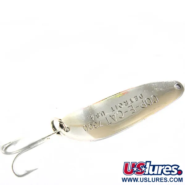 Dardevle Cop-E-Cat 7300 Blinker, Nickel/Grün, 10g, Detroit-Prägung, #0653