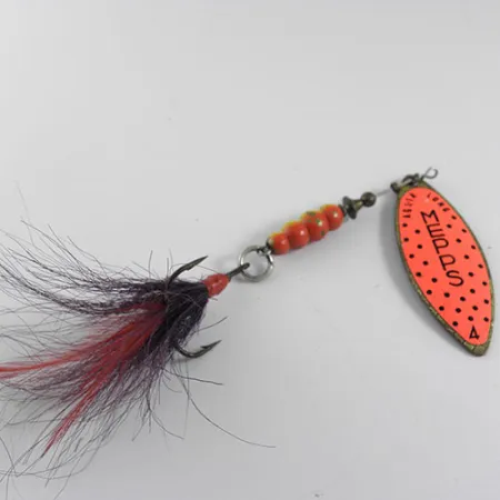 Mepps Aglia Long 4 Dressed Spinner, Gold / Orange, 17g, #0667