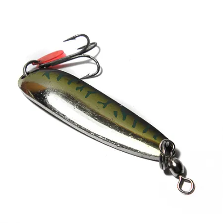 Luhr Jensen Krocodile Die #4 Blinker, Nickel/Gold/Grün, 19g, #0067