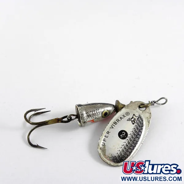 Blue Fox Super Vibrax 2 Spinner, Silber/Schuppe, 6g, Anti-Drall, #0680