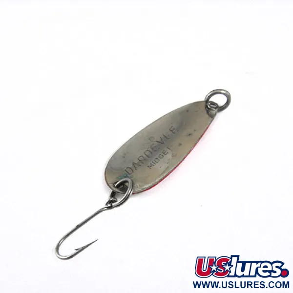 Dardevle Midget Trout Blinker, Rot/Weiß, 2,5g, Nickel-Rückseite, #0731