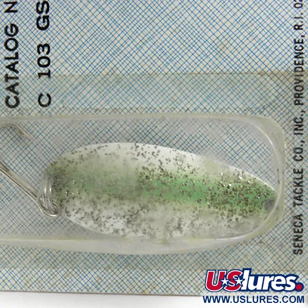 Seneca Little Cleo (Hula Girl) Blinker, Weiß/Grün/Glitz., 10g, #0803