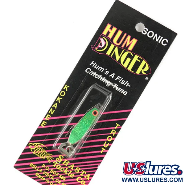 Shasta Humdinger Blinker, Nickel/Grün/Glitzer, 3.5g, Einzelhaken #0815
