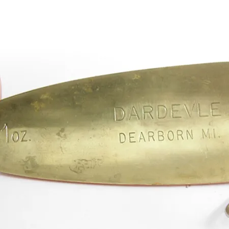 Eppinger Dardevle Blinker, Weiß/Orange/Messing, 28g, Messing, #0858