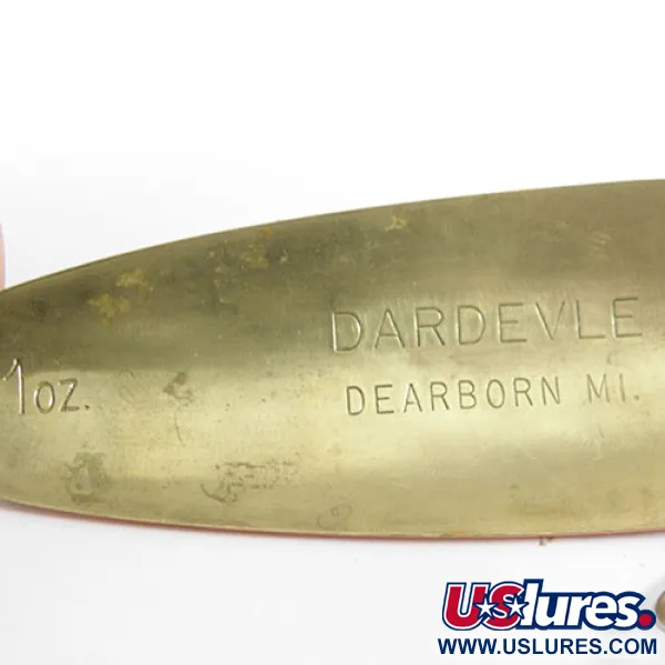 Eppinger Dardevle Blinker, Weiß/Orange/Messing, 28g, Messing, #0858