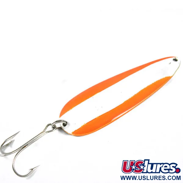 Eppinger Dardevle Blinker, Weiß/Orange/Messing, 28g, Messing, #0858