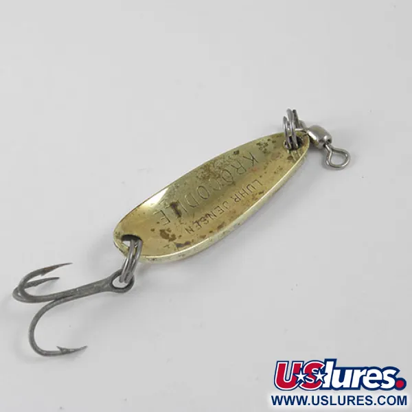 Luhr Jensen Krocodile Blinker, Gold / Violett, 9g, Weitwurf, #0873