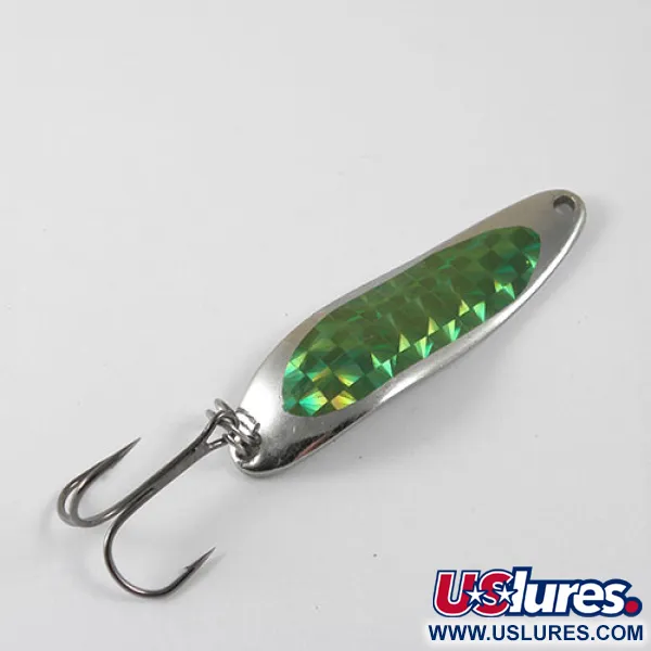 Dardevle Cop-E-Cat 7300 Blinker, Nickel/Grün, 10g, Wabendesign, #0874