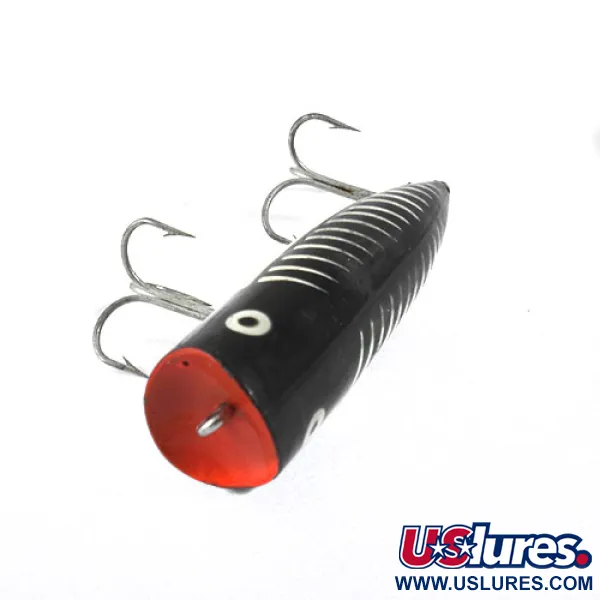 Heddon Chugger Spook Popper, Schwarz/Weiß/Rot, 14g, Topwater, #0875