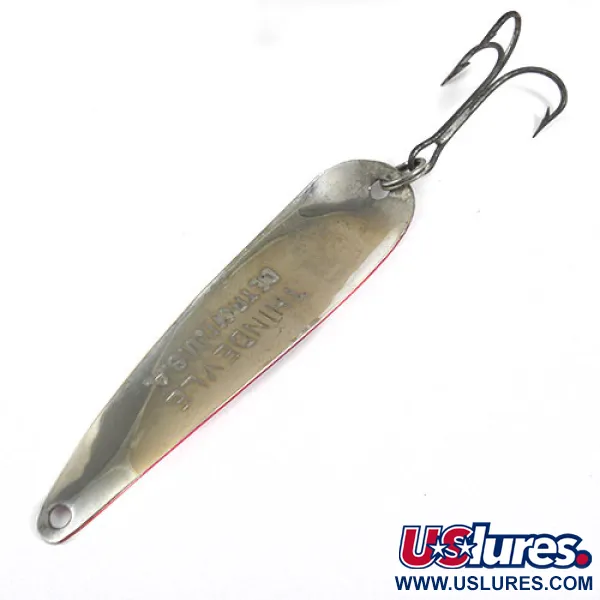 Dardevle ThinDevle Blinker, Rot / Weiß / Nickel, 11g, Schmal, #0876