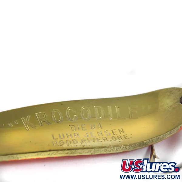 Luhr Jensen Krocodile Die #4 Blinker, Orange/Messing, 17g, #0914
