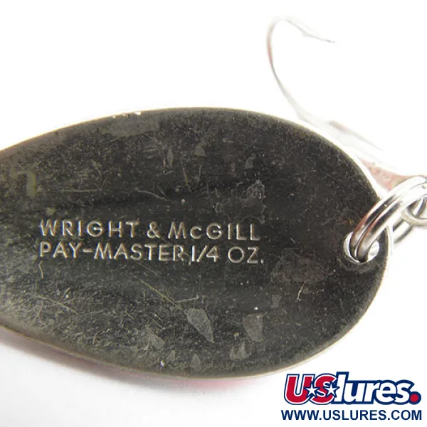 Wright & McGill Pay-Master Blinker, Rot/Weiß/Nickel, 7g, Vintage, #0941