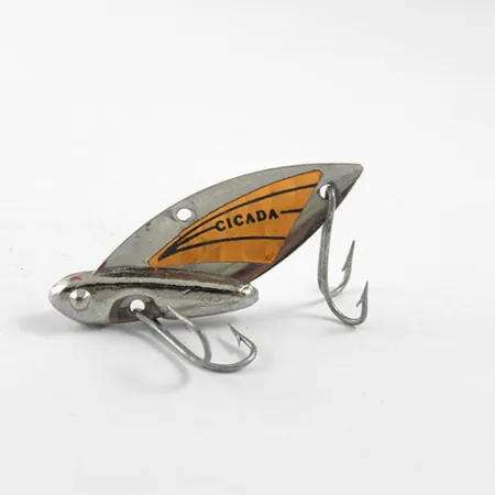 Reef Runner Cicada Blade Bait, Nickel / Orange, 6g, Doppelhaken, #0965