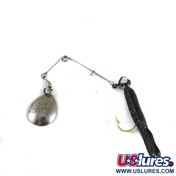 Johnson Beetle Spin Spinnerbait, Nickel / Schwarz, 3.5g, USA, #0981