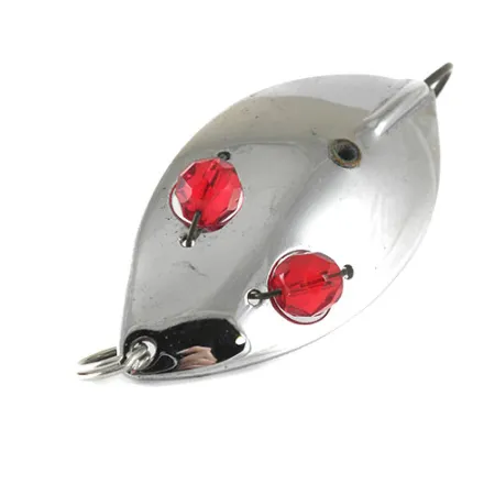 Hofschneider Weedless Red Eye Wiggler Blinker, Nickel/Rot, 25g, #1002