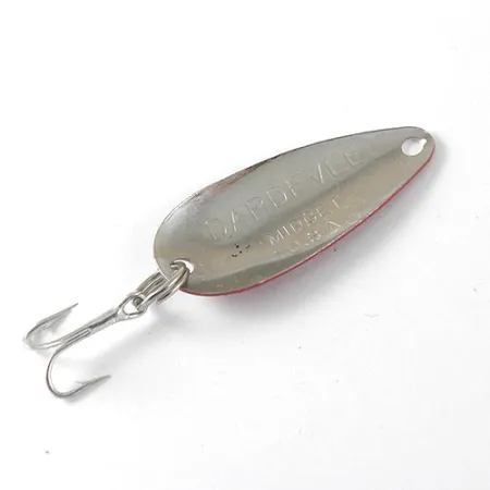 Dardevle Midget Trout Blinker, Rot / Weiß / Nickel, 2,5g, #1027