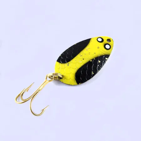 Wright & McGill Pay-Master Blinker, Gelb/Schwarz/Messing, 7g, #1054