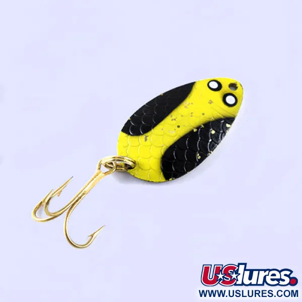 Wright & McGill Pay-Master Blinker, Gelb/Schwarz/Messing, 7g, #1054