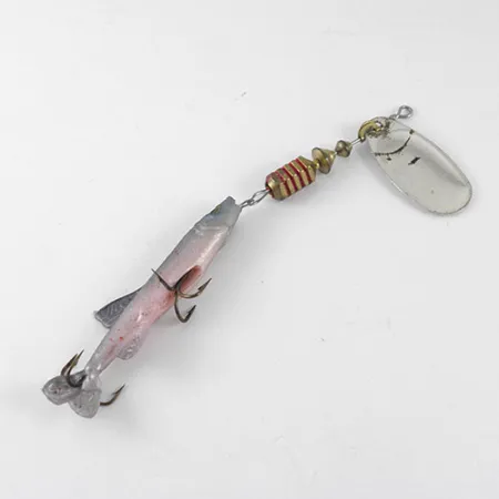 Mepps 3 Comet Mino Spinner, Nickel, 9g, Gummifisch-Köder, #1086