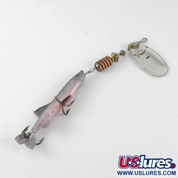 Mepps 3 Comet Mino Spinner, Nickel, 9g, Gummifisch-Köder, #1086