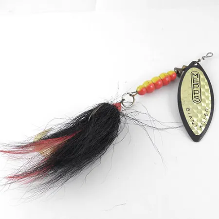 Mepps Giant Killer Spinner, Schwarz/Hologramm, 30g, Weidenblatt, #1088