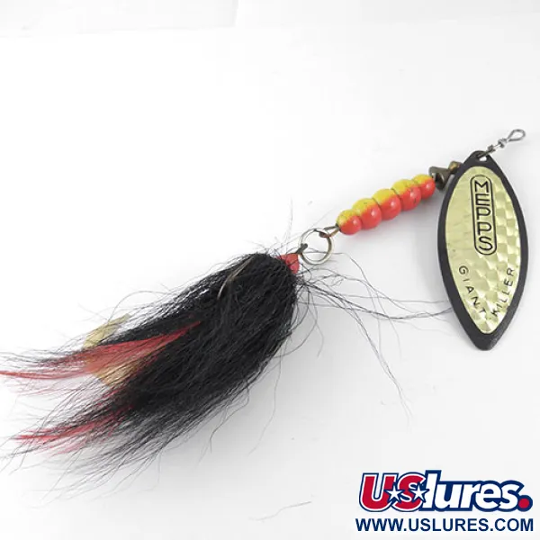 Mepps Giant Killer Spinner, Schwarz/Hologramm, 30g, Weidenblatt, #1088