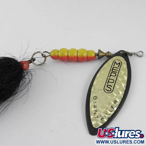 Mepps Giant Killer Spinner, Schwarz/Hologramm, 30g, Weidenblatt, #1088