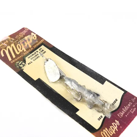 Mepps 3 Comet (with soft bait) Spinner, Nickel, 17g, Vintage, #1093