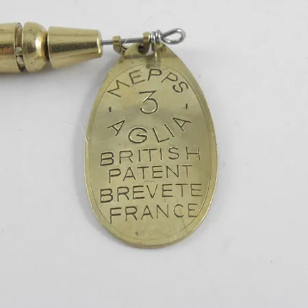 Mepps Aglia 3 Spinner, Messing, 7g, Roter Schlauch, #1104