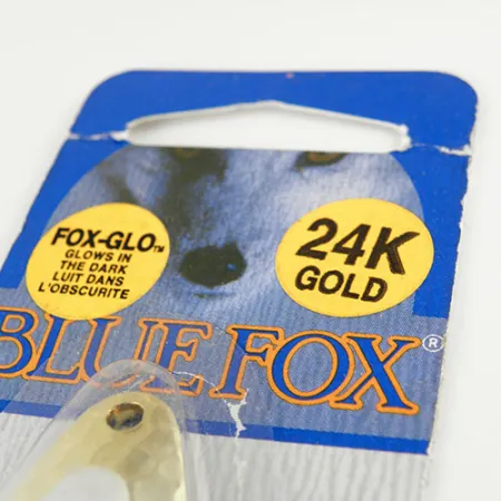 Blue Fox Pixee Glow Blinker, Gold / Weiß (Glow), 14g, Fox-Glo, #1111