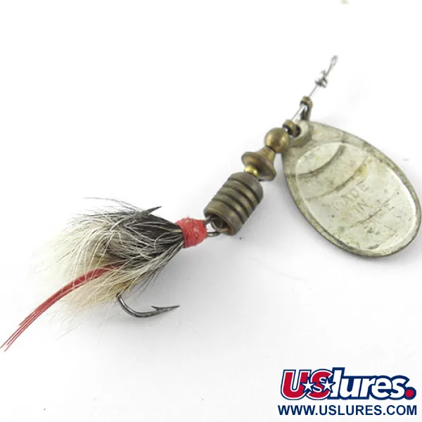 Mepps Aglia 2 dressed Spinner, Nickel/Schwarz/Weiß, 4,7g, Haar, #1129