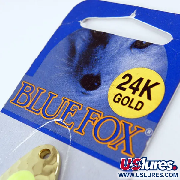Blue Fox Pixee Blinker, Gelb/24K Vergoldet, 7g, Egg-Sac, #1134
