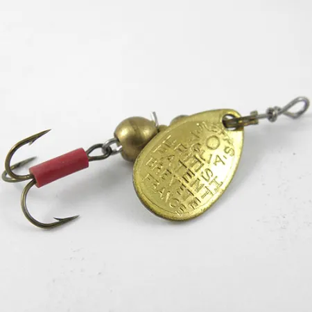 Mepps Aglia 0 Spinner, Messing, 2.2g, Roter Schlauch, #1141