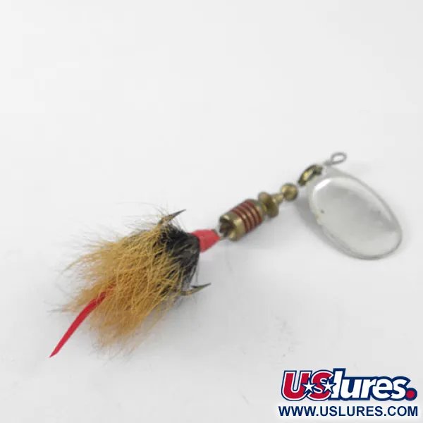 Mepps Aglia 2 dressed Spinner, Nickel, 4,7g, Eichhörnchenhaar, #1155