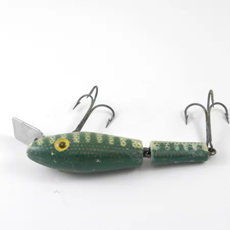 MirrOlure Bass-master model 25 Geteilter Swimmer, Grün, 10g, Glasaugen, #1261