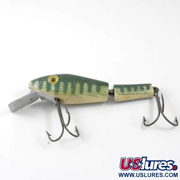 MirrOlure Bass-master model 25 Geteilter Swimmer, Grün, 10g, Glasaugen, #1261