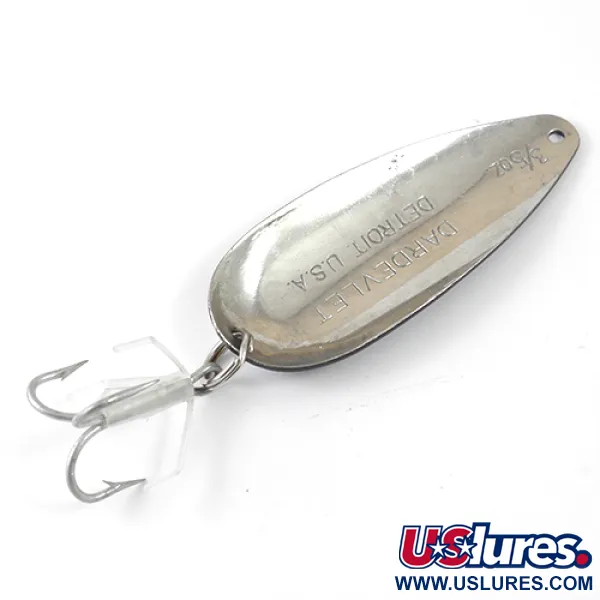 Dardevle Dardevlet Blinker, Schwarz/Weiß/Nickel, 21g, Klassiker, #1264