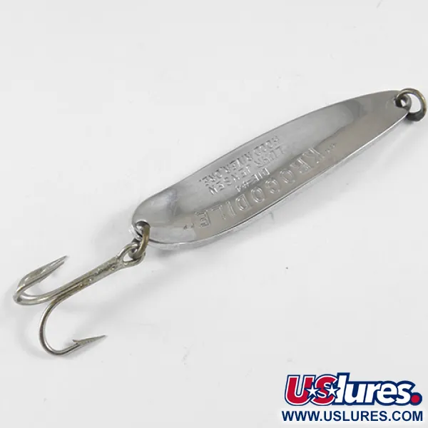 Luhr Jensen Krocodile Die #4 Blinker, Nickel/Grün, 17g, Schuppen, #1328