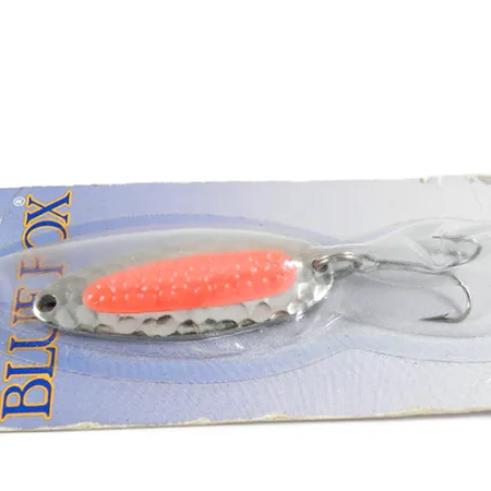 Blue Fox Pixee Blinker, Nickel/Leuchtorange, 7g, Eisack-Einsatz, #1338
