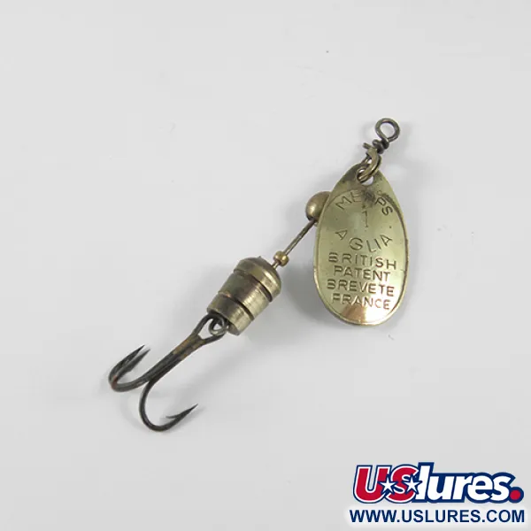 Mepps Aglia 1 Spinner, Messing, 3.5g, Vintage-Köder, #1341